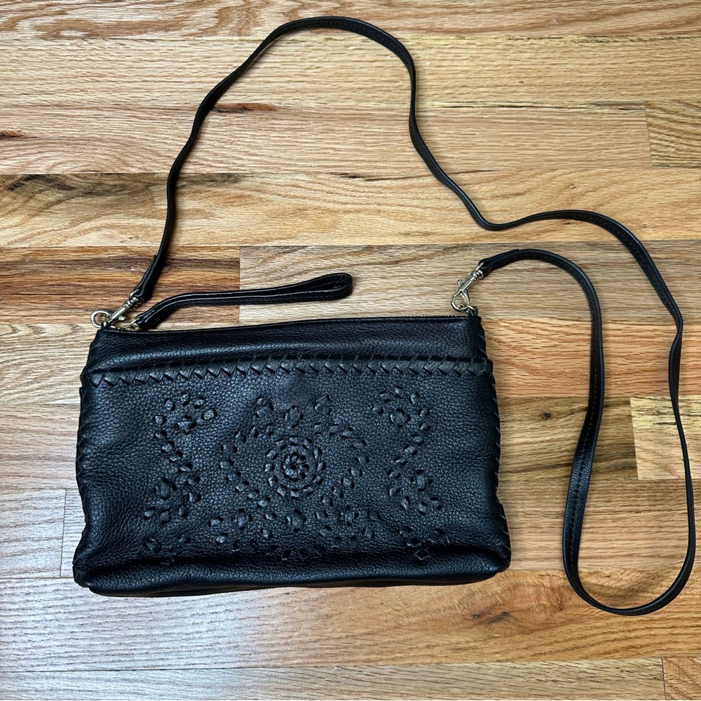 EUC Black JACK ROGERS crossbody wristlet clutch bag
